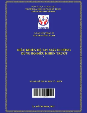 Luận văn thạc sĩ hcmute điều khiển hệ tay máy di động dùng bộ điều khiển trượt