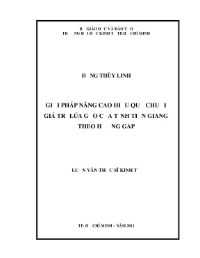Luận văn thạc sĩ giải pháp nâng cao hiệu quả chuỗi giá trị lúa gạo của tỉnh tiền giang theo hướng gap luận văn thạc sĩ
