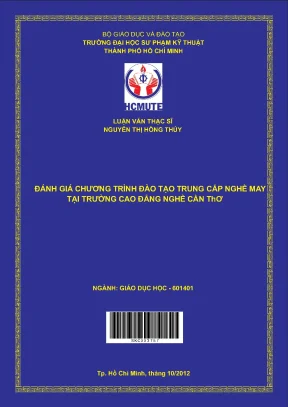 Luận văn thạc sĩ hcmute đánh giá chương trình đào tạo trung cấp nghề may tại trường cao đẳng nghề cần thơ