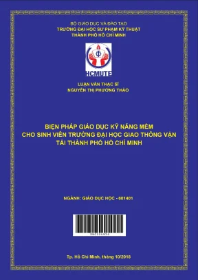 Luận văn thạc sĩ hcmute biện pháp giáo dục kỹ năng mềm cho sinh viên trường đại học giao thông vận tải tp hcm