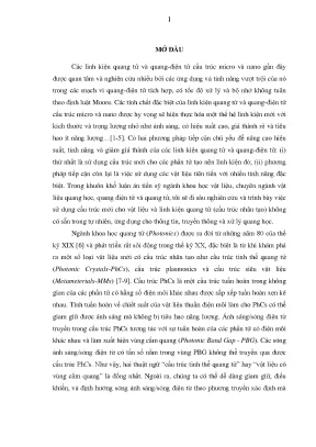 Luận án nghiên cứu thiết kế cấu trúc tinh thể quang tử 1d và 2d ứng dụng cho linh kiện lưỡng trạng thái ổn định