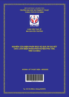 Luận văn thạc sĩ hcmute nghiên cứu biện pháp bảo vệ quá áp do sét cho lưới điện phân phối huyện phú tân tỉnh cà mau