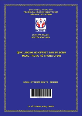 Luận văn thạc sĩ hcmute ước lượng mù offset tần số sóng mang trong hệ thống ofdm