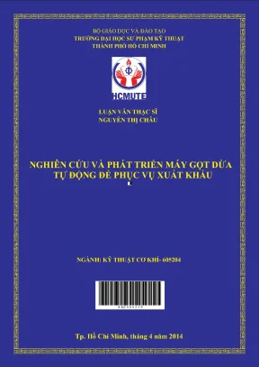 Luận văn thạc sĩ hcmute nghiên cứu và phát triển máy gọt dừa tự động để phục vụ xuất khẩu