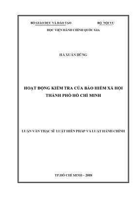 Luận văn thạc sĩ hoạt động kiểm tra của bảo hiểm xã hội thành phố hồ chí minh