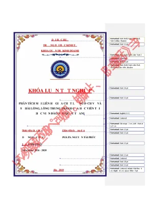 Luận văn tốt nghiệp phân tích mối liên hệ giữa chất lượng dịch vụ và sự hài lòng lòng trung thành của học viên tại học viện đào tạo quốc tế ani