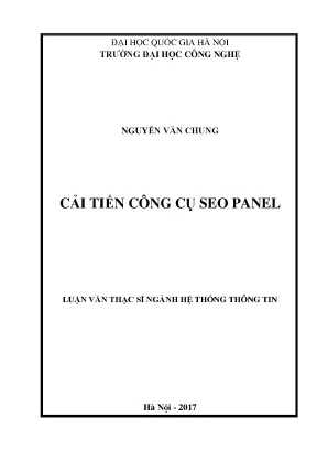 Luận văn thạc sĩ cải tiến công cụ seo panel luận văn ths hệ thống thông tin 60480104
