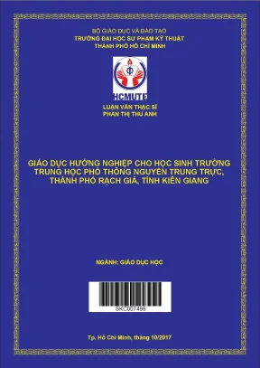 Luận văn thạc sĩ hcmute giáo dục hướng nghiệp cho học sinh trường trung học phổ thông nguyễn trung trực thành phố rạch giá tỉnh kiên giang