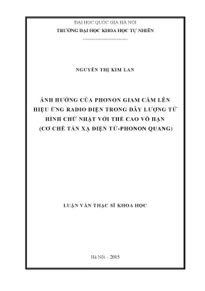 Luận văn thạc sĩ ảnh hưởng của phonon giam cầm lên hiệu ứng radio điện trong dây lương tử hình chữ nhật với thế cao vô hạn cơ chế tán xạ điện tử phonon quang