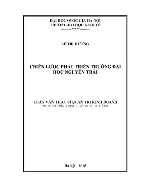 Luận văn thạc sĩ chiến lược phát triển trường đại học nguyễn trãi