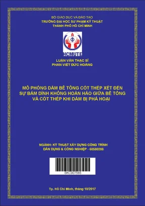 Luận văn thạc sĩ hcmute mô phỏng dầm bê tông cốt thép xét đến sự bám dính không hoàn hảo giữa bê tông và cốt thép khi dầm bị phá hoại