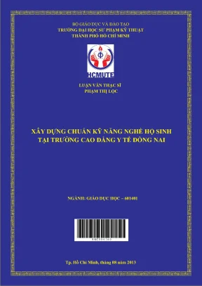 Luận văn thạc sĩ hcmute xây dựng chuẩn kỹ năng nghề hộ sinh tại trường cao đẳng y tế đồng nai
