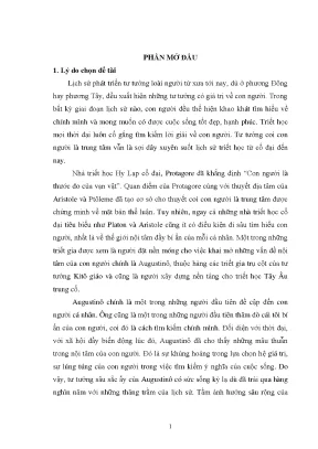 Luận văn thạc sĩ quan niệm của augustinô về con người và ảnh hưởng của nó đến triết học hiện sinh của karl jaspers