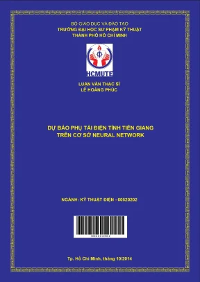 Luận văn thạc sĩ hcmute dự báo tải điện tỉnh tiền giang trên cơ sở neural network