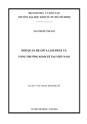 Luận văn thạc sĩ mối quan hệ giữa lạm phát và tăng trưởng kinh tế tại việt nam