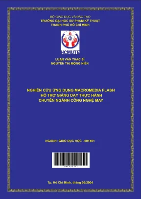 Luận văn thạc sĩ hcmute nghiên cứu ứng dụng macrommedia flash hỗ trợ giảng dạy thực hành chuyên ngành công nghệ may