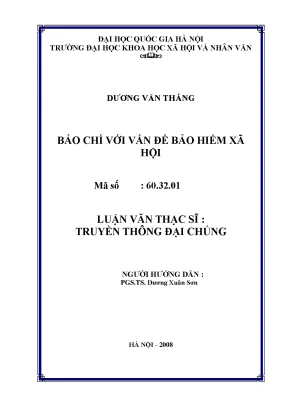 Luận văn thạc sĩ báo chí với vấn đề bảo hiểm xã hội