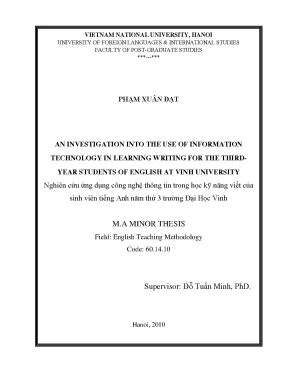 Luận văn thạc sĩ an investigation into the use of information technology in learning writing for the third year students of english at vinh university