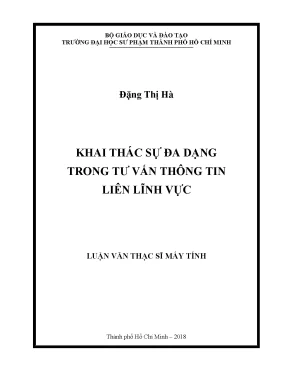 Luận văn thạc sĩ khai thác sự đa dạng trong tư vấn thông tin liên lĩnh vực
