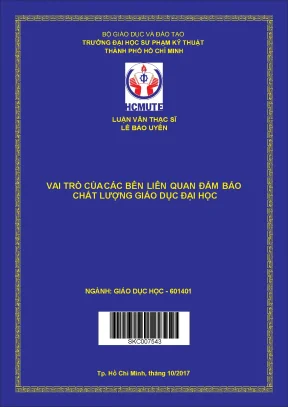 Luận văn thạc sĩ hcmute vai trò của của các bên liên quan trong đảm bảo chất lượng giáo dục đại học