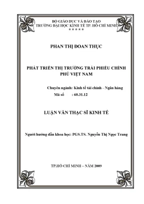 Luận văn thạc sĩ phát triển thị trường trái phiếu chính phủ việt nam 001