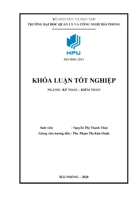 Luận văn tốt nghiệp hoàn thiện tổ chức kế toán doanh thu chi phí và xác định kinh doanh tại công ty tnhh bảo phúc