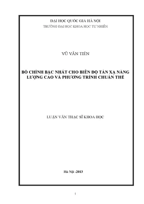 Luận văn thạc sĩ bổ chính bậc nhất cho biên độ tán xạ năng lượng cao và phương trình chuẩn thế002