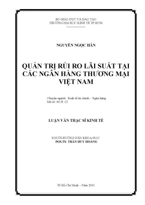 Luận văn thạc sĩ quản trị rủi ro lãi suất tại các ngân hàng thương mại việt nam luận văn thạc sĩ