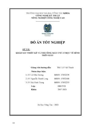 Luận văn tốt nghiệp khảo sát thiết kế và thi công máy cnc 3 trục vẽ hình trên giấy