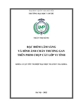 Luận văn tốt nghiệp đặc điểm lâm sàng và hình ảnh chấn thương gan trên phim chụp cắt lớp vi tính