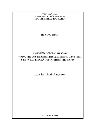 Luận án tiến sĩ an sinh xã hội của lao động trong khu vực phi chính thức nghiên cứu bảo hiểm y tế và bảo hiểm xã hội tại thành phố hà n