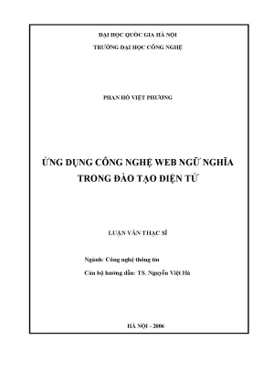 Luận văn thạc sĩ ứng dụng công nghệ web ngữ nghĩa trong đào tạo điện tử