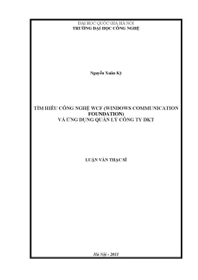 Luận văn thạc sĩ tìm hiểu công nghệ wec windows communication foundation