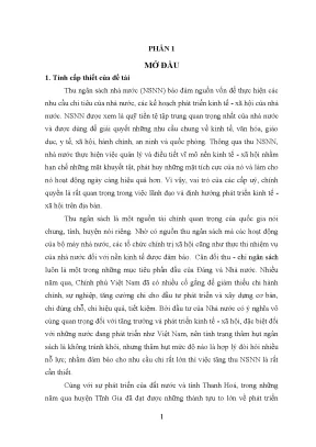 Luận văn tốt nghiệp quản lý thu ngân sách nhà nước trên địa bàn huyện tĩnh gia tỉnh thanh hóa giai đoạn 2016 2018