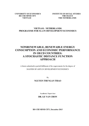 Luận văn thạc sĩ nonrenewable renewable energy consumption and economic performance in oecd countries a stochastic distance function approach