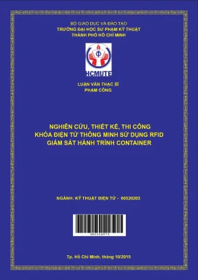 Luận văn thạc sĩ hcmute nghiên cứu thiết kế thi công khóa điện tử thông minh sử dụng rfid giám sát hành trình container