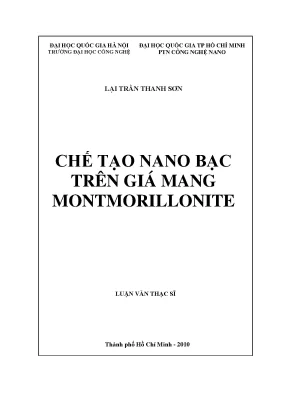 Luận văn thạc sĩ chế tạo nano bạc trên giá mang montmorillonite
