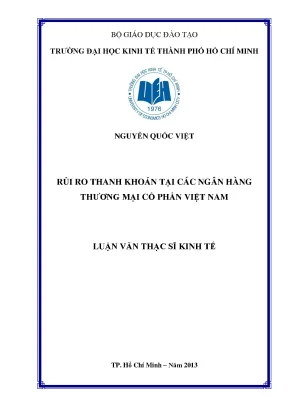 Luận văn thạc sĩ rủi ro thanh khoản tại các ngân hàng thương mại cổ phần việt nam