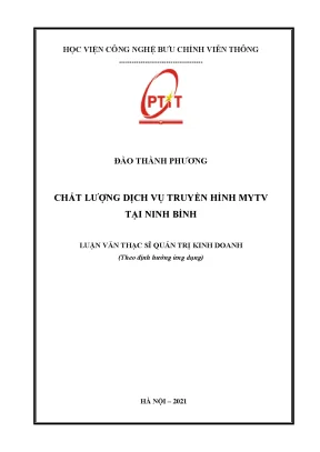 Luận văn thạc sĩ chất lượng dịch vụ truyền hình my tv tại ninh bình