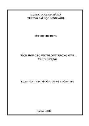 Luận văn thạc sĩ thích hợp các ontology trong owl và ứng dụng