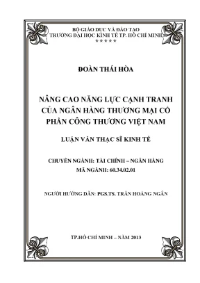 Luận văn thạc sĩ nâng cao năng lực cạnh tranh của ngân hàng thương mại cổ phần công thương việt nam