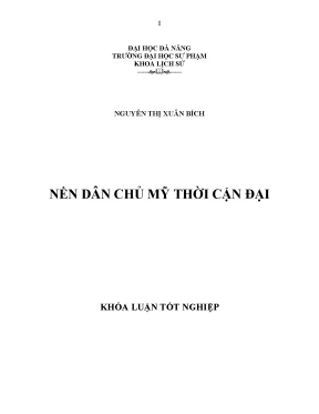 Luận văn tốt nghiệp nền dân chủ mỹ thời cận đại