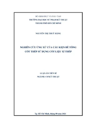 Luận án tiến sĩ nghiên cứu ứng xử của cấu kiện bê tông cốt thép sử dụng cốt liệu xỉ thép