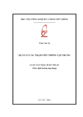 Luận văn thạc sĩ quản lý các trạm viễn thông tập trung