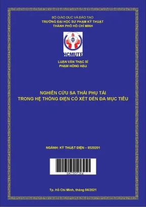 Luận văn thạc sĩ hcmute nghiên cứu sa thải phụ tải trong hệ thống điện có xét đến đa mục tiêu