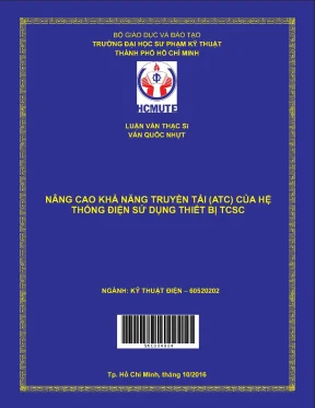 Luận văn thạc sĩ hcmute nâng cao khả năng truyền tải atc của hệ thống điện sử dụng thiết bị tcsc