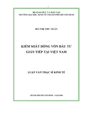 Luận văn thạc sĩ kiểm soát dòng vốn đầu tư gián tiếp tại việt nam
