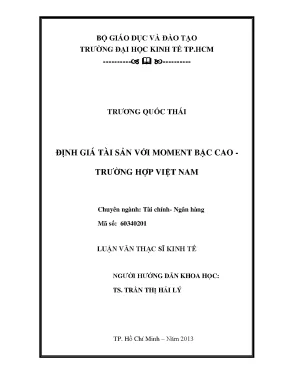 Luận văn thạc sĩ định giá tài sản với moment bậc cao trường hợp việt nam luận văn thạc sĩ