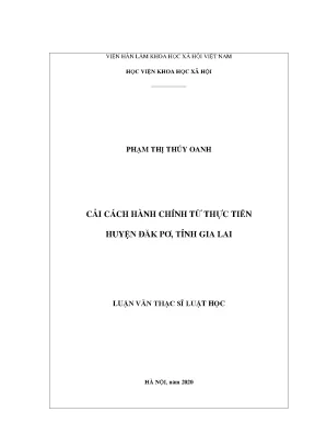 Luận văn thạc sĩ cải cách hành chính từ thực tiễn huyện đăk pơ tỉnh gia lai