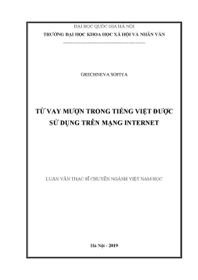Luận văn thạc sĩ từ vay mượn trong tiếng việt được sử dụng trên mạng internet